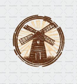 Rustikale Windmühle
